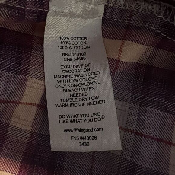 Life Is Good Women’s Flannel Pyjama Pants Medium - Picture 4 of 5